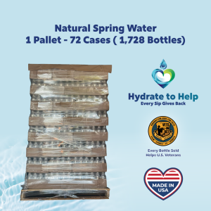Natural Spring Water – 1 Pallet / 72 Cases (1,728 Bottles)